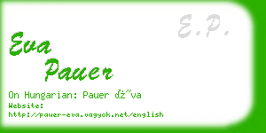 eva pauer business card